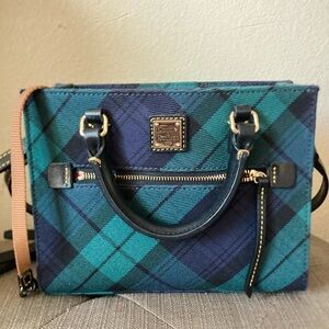 Dooney & Bourke Tartan Plaid Mini Zip Janine Tote